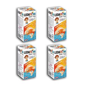 Ledapharma Ledafish Omega-3 Portakal Aromalı 4x150 ml Balık Yağı
