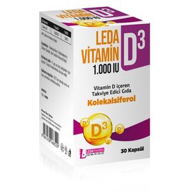 Ledapharma Vitamin D3 1000 IU 30 Kapsül