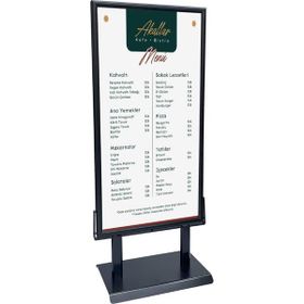 Ledbox Siyah 500x700 mm Işıklı Sac Tabanlı Kaldırım Reklam Panosu
