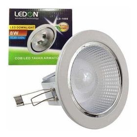 Ledon LD-1008 8W Beyaz Mercekli Downlight Cob Led Spot Lamba