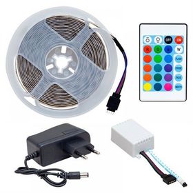 Ledon LD1606 RGB Üç Çipli Silikonlu 5 mt Şerit Led Seti