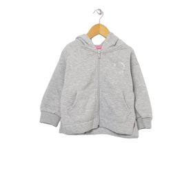 Lee Cooper 221 LCG 241004-7201 Gri Melanj Kapüşonlu Taşlı Kız Çocuk Sweatshirt