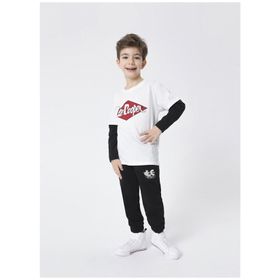 Lee Cooper 221LCB242001 Baskılı Beyaz Erkek Çocuk T-shirt
