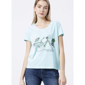 Lee Cooper 222 LCF 242011 Mint Baskılı Kadın T-shirt