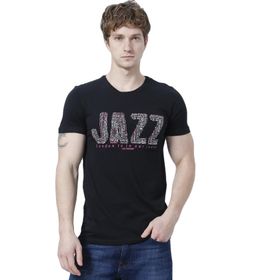 Lee Cooper 222 Lcm 242004 Jazz Slim Fit Bisiklet Yaka Baskılı Siyah Erkek T-shirt