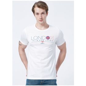 Lee Cooper 222 Lcm 242013 Kırık Beyaz Erkek T-Shirt