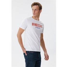 Lee Cooper 222 LCM 242023 Beyaz Erkek T-Shirt