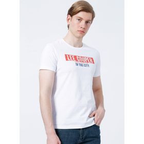 Lee Cooper 222 LCM 242023 Beyaz Erkek T-Shirt