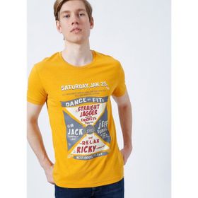 Lee Cooper 222 Lcm 242030 Kenway Bisiklet Yaka Slim Fit Baskılı Hardal Erkek T-shirt