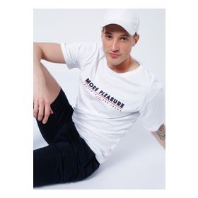 Lee Cooper 222 Lcm 242046 Sanders Bisiklet Yaka Oversized Düz Beyaz Erkek T-shirt