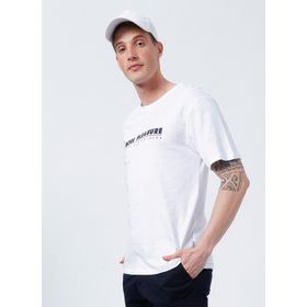 Lee Cooper 222 Lcm 242046 Sanders Bisiklet Yaka Oversized Düz Beyaz Erkek T-shirt