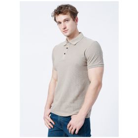 Lee Cooper 222 LCM 242049 Tylen Regular Fit Düz Açık Kahverengi Erkek Polo T-shirt