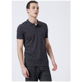 Lee Cooper 222 Lcm 242050 Bernard Slim Fit Desenli Antrasit Erkek Polo T-shirt