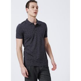 Lee Cooper 222 Lcm 242050 Bernard Slim Fit Desenli Antrasit Erkek Polo T-shirt