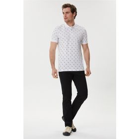 Lee Cooper 222 LCM 242052 Bobby Desenli Siyah Erkek Polo T-shirt