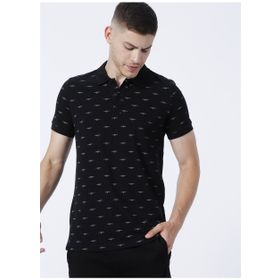 Lee Cooper 222 LCM 242052 Bobby Desenli Siyah Erkek Polo T-shirt