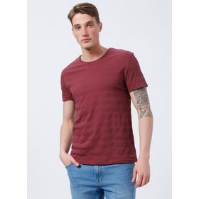 Lee Cooper 222 Lcm 242053 Baines Bisiklet Yaka Slim Fit Düz Gül Kurusu Erkek T-shirt