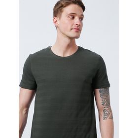 Lee Cooper 222 Lcm 242053 Baines Bisiklet Yaka Slim Fit Düz Haki Erkek T-shirt