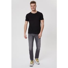 Lee Cooper 222 Lcm 242054 Twingo Bisiklet Yaka Slim Fit Pike Desenli Yeşil Erkek T-shirt
