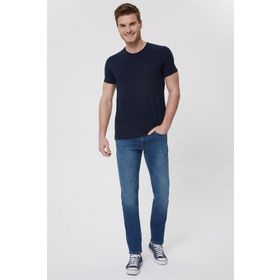 Lee Cooper 222 Lcm 242054 Twingo Bisiklet Yaka Slim Fit Pike Desenli Yeşil Erkek T-shirt
