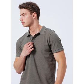 Lee Cooper 222 LCM 242056 Miless Düz Haki Erkek Polo T-shirt
