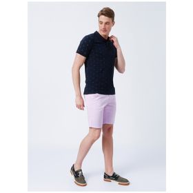 Lee Cooper 222 Lcm 242058 Pine Slim Fit Desenli Lacivert Erkek Polo T-shirt
