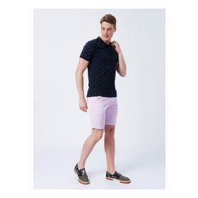 Lee Cooper 222 Lcm 242058 Pine Slim Fit Desenli Lacivert Erkek Polo T-shirt