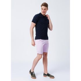 Lee Cooper 222 Lcm 242058 Pine Slim Fit Desenli Lacivert Erkek Polo T-shirt