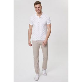 Lee Cooper 222 Lcm 242058 Pine Slim Fit Desenli Lacivert Erkek Polo T-shirt