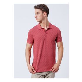 Lee Cooper 222 LCM 242060 Polite Desenli Gül Kurusu Erkek Polo T-Shirt