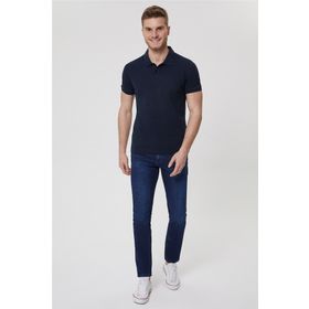 Lee Cooper 222 LCM 242061 Mixed Desenli Lacivert Erkek Polo T-Shirt