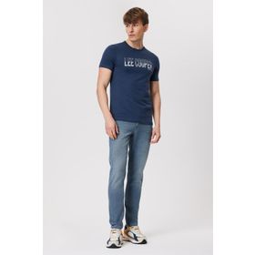 Lee Cooper 222 LCM 242079 HUGE K. INDIGO O Yaka Koyu İndigo Erkek T-Shirt