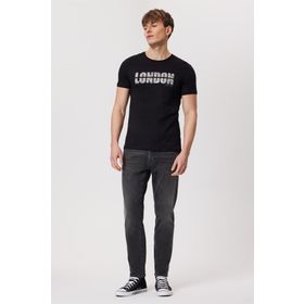 Lee Cooper 222 LCM 242081 PERS SIYAH O Yaka Siyah Erkek T-Shirt