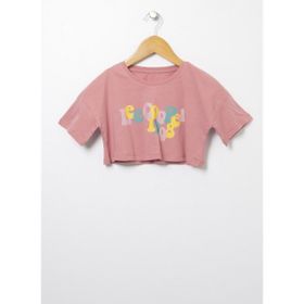 Lee Cooper 222LCG242002 Baskılı Koyu Somon Kız Çocuk T-shirt