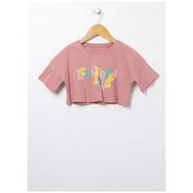 Lee Cooper 222LCG242002 Baskılı Koyu Somon Kız Çocuk T-shirt
