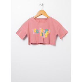 Lee Cooper 222LCG242002 Baskılı Koyu Somon Kız Çocuk T-shirt