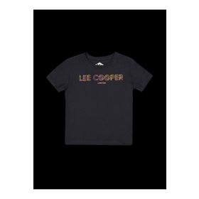 Lee Cooper 222LCG242005 Baskılı Siyah Kız Çocuk T-shirt