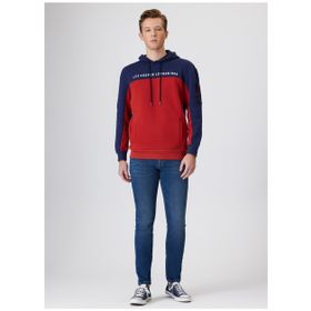 Lee Cooper 231 LCM 241019 JADEN Kapüşon Yaka Bordo Erkek Sweatshirt