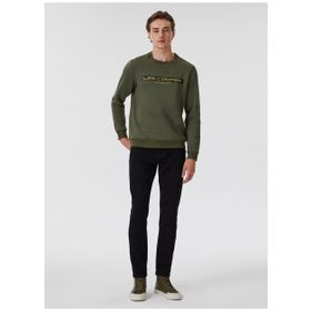 Lee Cooper 231 LCM 241020 TESS Kapüşonlu Regular Fit Baskılı Haki Şardonlu Erkek Sweatshirt