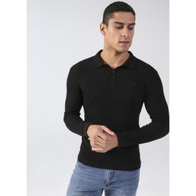 Lee Cooper 231 LCM 242002 TYLENS Polo Yaka Düz Siyah Erkek T-shirt