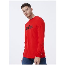 Lee Cooper 231 LCM 242003 Zayne O Yaka Baskılı Kırmızı Erkek T-Shirt