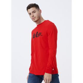 Lee Cooper 231 LCM 242003 Zayne O Yaka Baskılı Kırmızı Erkek T-Shirt