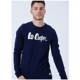 Lee Cooper 231 LCM 242003 ZAYNE O Yaka Baskılı Lacivert Erkek T-shirt