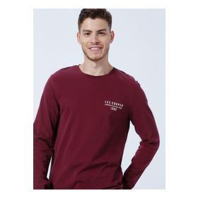 Lee Cooper 231 LCM 242006 RENZO O Yaka Baskılı Bordo Erkek T-shirt
