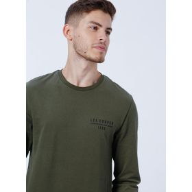Lee Cooper 231 LCM 242006 RENZO O Yaka Baskılı Haki Erkek T-shirt