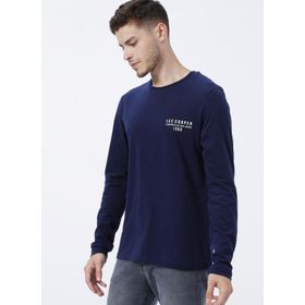Lee Cooper 231 LCM 242006 RENZO O Yaka Baskılı Lacivert Erkek T-shirt