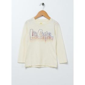 Lee Cooper 231LCG242001 Baskılı Ekru Kız Çocuk T-shirt