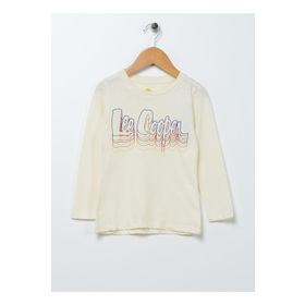Lee Cooper 231LCG242001 Baskılı Ekru Kız Çocuk T-shirt