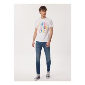 Lee Cooper 232 LCM 242003 FERGUS Bisiklet Yaka Beyaz Erkek T-shirt