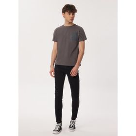 Lee Cooper 232 LCM 242004 MOBY Bisiklet Yaka Gri Erkek T-shirt